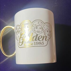 Golden Girls White Mug with Gold Accents that makes it pop Since 1985